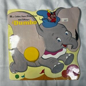 Vintage 1977 A Golden Super Shape Book Walt Disney Dumbo Paperback Picture Book